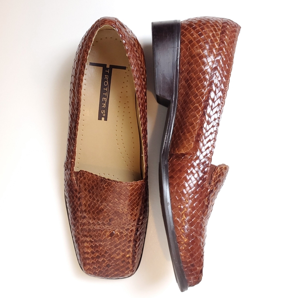 Trotters Woven Leather Loafers